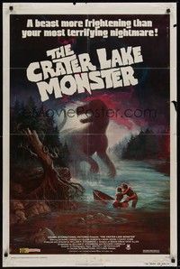 3c200 CRATER LAKE MONSTER 1sh '77 really cool dinosaur artwork by Wil!