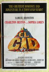 3c260 EL CID 1sh '61 directed by Anthony Mann, Charlton Heston, Sophia Loren!