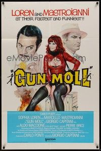 3c331 GUN MOLL int'l 1sh '75 La Pupa Del Gangster, art of Sophia Loren, Marcello Mastroianni!