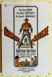 3c333 GUNFIGHT IN ABILENE 1sh '67 art of cowboy Bobby Darin in a showdown!