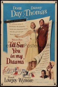 3c381 I'LL SEE YOU IN MY DREAMS 1sh '52 Doris Day & Danny Thomas are Makin' Whoopee!