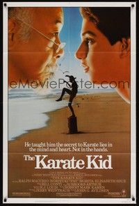 3c403 KARATE KID 1sh '84 Pat Morita, Ralph Macchio, teen martial arts classic!
