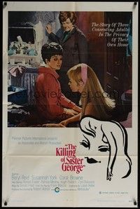 3c410 KILLING OF SISTER GEORGE 1sh '69 Susannah York in lesbian triangle, Robert Aldrich directed!