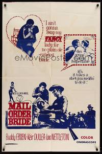 3c466 MAIL ORDER BRIDE military 1sh '64 Buddy Ebsen, Keir Dullea, sexy Lois Nettleton!