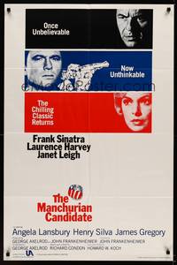 3c484 MANCHURIAN CANDIDATE 1sh R88 Frank Sinatra, Janet Leigh, directed by John Frankenheimer!