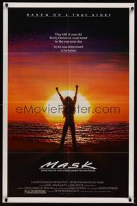 3c501 MASK 1sh '85 Cher, Eric Stoltz is Rocky Dennis, directed by Peter Bogdanovich!