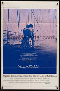 3c510 ME, NATALIE 1sh '69 cool image of Patty Duke & James Farentino riding motorcycle on bridge!