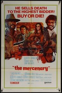 3c516 MERCENARY 1sh '69 Il Mercenario, cool art of gunslingers Jack Palance & Franco Nero!