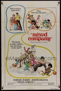3c536 MIXED COMPANY style A 1sh '74 Barbara Harris, Frank Frazetta art from interracial comedy!