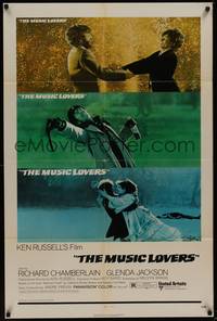 3c574 MUSIC LOVERS 1sh '71 directed by Ken Russell, Richard Chamberlain & Glenda Jackson!