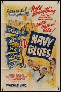 3c589 NAVY BLUES 1sh '41 sexy patriotic Ann Sheridan, Jack Oakie, gobs, gals & glee!