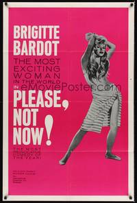 3c633 ONLY FOR LOVE red 1sh '63 Roger Vadim's La Bride sur le cou, sexy full-length Brigitte Bardot
