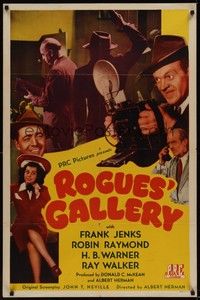 3c737 ROGUES' GALLERY 1sh '44 Frank Jenks, cool image of newspaper photographer!