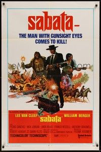 3c746 SABATA 1sh '70 Lee Van Cleef, the man with gunsight eyes comes to kill!