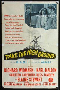3c859 TAKE THE HIGH GROUND 1sh '53 Korean War, Richard Widmark & Karl Malden, Elaine Stewart!