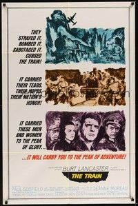 3c929 TRAIN style A 1sh '65 Burt Lancaster & Paul Scofield in WWII, directed by Frankenheimer!