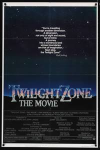 3c935 TWILIGHT ZONE border 1sh '83 Joe Dante, Steven Spielberg, John Landis, from Serling TV series