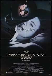 3c940 UNBEARABLE LIGHTNESS OF BEING 1sh '88 Daniel Day-Lewis, Juliette Binoche, sexy Lena Olin!