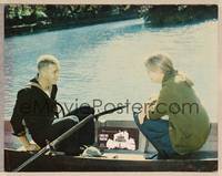3d550 SAND PEBBLES color 11x14 still '67 c/u of Navy sailor Steve McQueen & Candice Bergen in boat!