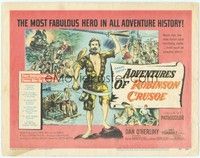 3d115 ADVENTURES OF ROBINSON CRUSOE TC '54 Luis Bunuel, art of most fabulous hero Dan O'Herlihy!