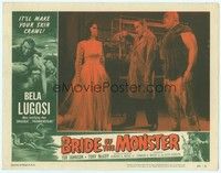 3d299 BRIDE OF THE MONSTER LC #1 '56 Ed Wood, Tor Johnson watches Bela Lugosi hypnotize girl!