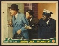 3d325 CHINESE CAT LC '44 close up of Sidney Toler as Charlie Chan, Benson Fong & Mantan Moreland!
