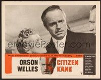 3d326 CITIZEN KANE LC #5 R56 great close up of Orson Welles & Dorothy Comingore!