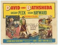 3d132 DAVID & BATHSHEBA TC '51 Biblical Gregory Peck broke God's commandment for sexy Susan Hayward