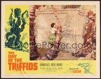 3d343 DAY OF THE TRIFFIDS LC #2 '62 pretty blind girl tries to escape from massive plant monster!