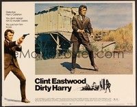 3d352 DIRTY HARRY LC #6 '71 full-length Clint Eastwood pointing gun, Don Siegel crime classic!