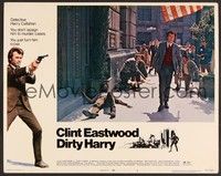 3d351 DIRTY HARRY LC #8 '71 Clint Eastwood walking away from the 'I gots to know' guy!