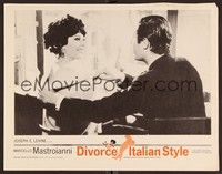 3d355 DIVORCE - ITALIAN STYLE LC '62 Marcello Mastroianni adjusts pretty Daniela Rocca's dress!