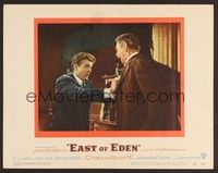 3d362 EAST OF EDEN LC #3 '55 James Dean can't understand why dad Raymond Massey hates him!