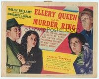 3d137 ELLERY QUEEN & THE MURDER RING TC '41 Ralph Bellamy, Margaret Lindsay as Nikki Porter!