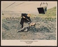 3d380 GET CARTER LC #2 '71 great image of Michael Caine holding shotgun at guy's head!