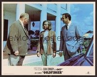 3d391 GOLDFINGER LC R84 3-shot of Sean Connery as James Bond, Honor Blackman & Gert Froebe!