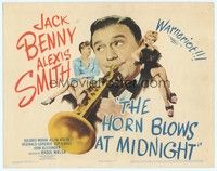 3d145 HORN BLOWS AT MIDNIGHT TC '45 Jack Benny is an angel playing a trumpet to end the world!