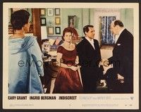 3d419 INDISCREET LC #4 '58 Ingrid Bergman watches woman as Cary Grant shakes man's hand!
