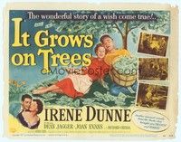 3d152 IT GROWS ON TREES TC '52 Irene Dunne & Dean Jagger with lots of money under tree!