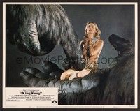 3d431 KING KONG LC #4 '76 best close up of sexy topless Jessica Lang in giant ape's hand!