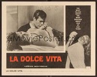 3d433 LA DOLCE VITA LC #2 '60 Federico Fellini, Marcello Mastroianni with beautiful Anouk Aimee!
