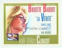 3d154 LA VERITE TC '61 super sexy Brigitte Bardot, Henri-Georges Clouzot, The Truth!