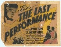 3d155 LAST PERFORMANCE TC '29 magician Conrad Veidt betrayed by beautiful assistant Mary Philbin!