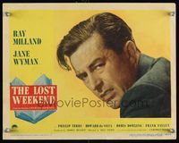 3d443 LOST WEEKEND LC #2 '45 best close up of alcoholic Ray Milland, directed by Billy Wilder!