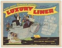 3d158 LUXURY LINER TC '48 George Brent & Jane Powell, tropical nights of romance & revelry!