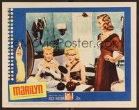 3d035 MARILYN LC #4 '63 sexy Monroe w/Lauren Bacall & Betty Grable in How to Marry a Millionaire!