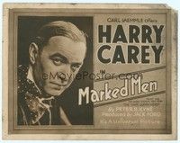 3d162 MARKED MEN TC '19 John Ford's silent version of 3 Godfathers starring Harry Carey!