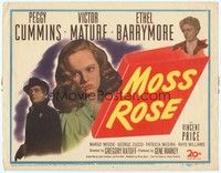 3d165 MOSS ROSE TC '47 Peggy Cummins, Victor Mature, Ethel Barrymore, murder mystery!