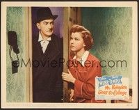3d464 MR. BELVEDERE GOES TO COLLEGE LC #3 '49 Clifton Webb is Shirley Temple's unwelcome visitor!