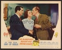 3d465 MR. BLANDINGS BUILDS HIS DREAM HOUSE LC #7 '48 Myrna Loy between Cary Grant & Melvyn Douglas